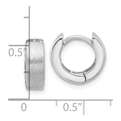 Sterling Silver 13mm Huggie Hoop Earrings – view 5