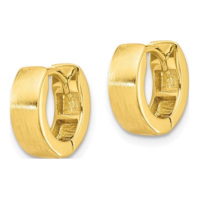 Gold-Plated Sterling Silver 13mm Huggie Hoop Earrings – view 3