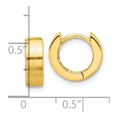 Gold-Plated Sterling Silver 13mm Huggie Hoop Earrings – view 5