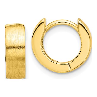 Gold-Plated Sterling Silver 13mm Huggie Hoop Earrings