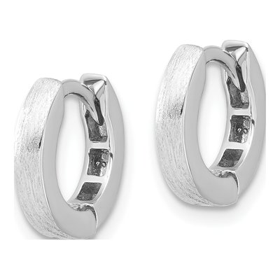 Sterling Silver 13mm Huggie Hoop Earrings – view 3