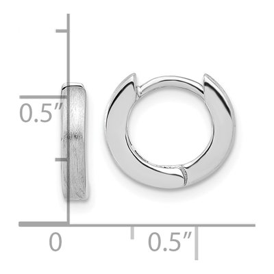Sterling Silver 13mm Huggie Hoop Earrings – view 5