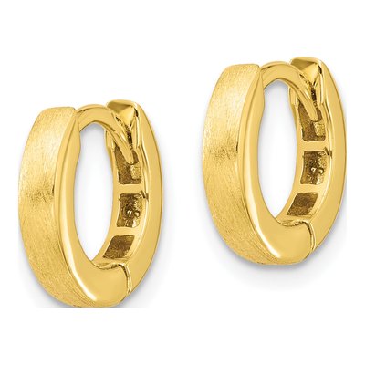 Gold-Plated Sterling Silver 13mm Huggie Hoop Earrings – view 3
