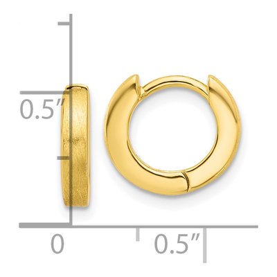 Gold-Plated Sterling Silver 13mm Huggie Hoop Earrings – view 5