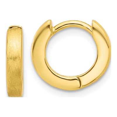 Gold-Plated Sterling Silver 13mm Huggie Hoop Earrings