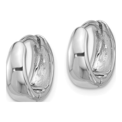 Sterling Silver 12mm Huggie Hoop Earrings – view 3