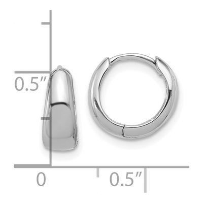 Sterling Silver 12mm Huggie Hoop Earrings – view 5