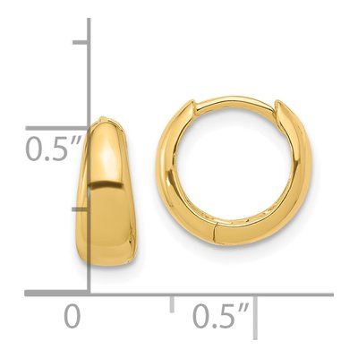 Gold-Plated Sterling Silver 12mm Huggie Hoop Earrings – view 5