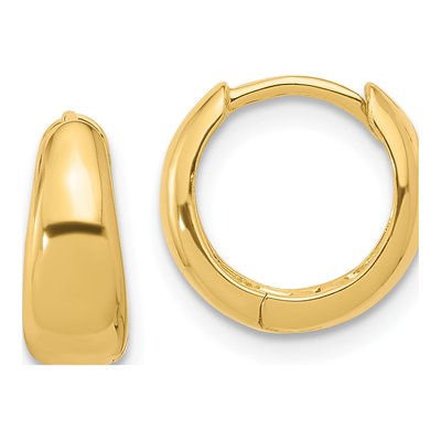 Gold-Plated Sterling Silver 12mm Huggie Hoop Earrings