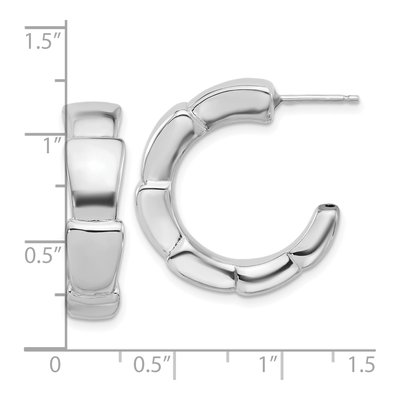 Sterling Silver 26mm Hoop Earrings – view 5