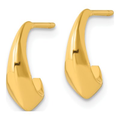 Gold-Plated Sterling Silver 12mm C- Hoop Earrings – view 3