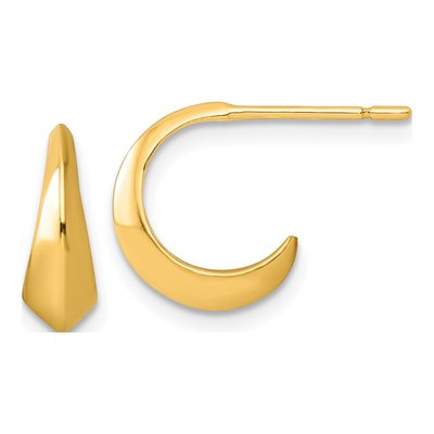 Gold-Plated Sterling Silver 12mm C- Hoop Earrings
