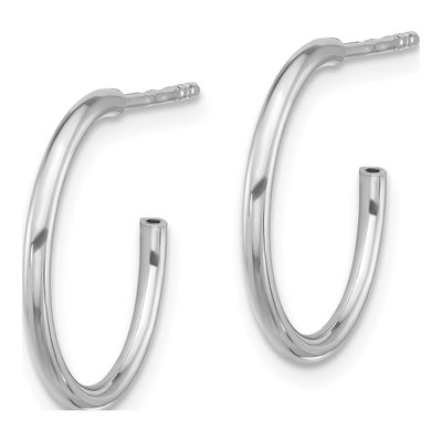 Sterling Silver 18mm C- Hoop Earrings – view 3