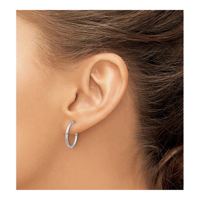 Sterling Silver 18mm C- Hoop Earrings – view 4