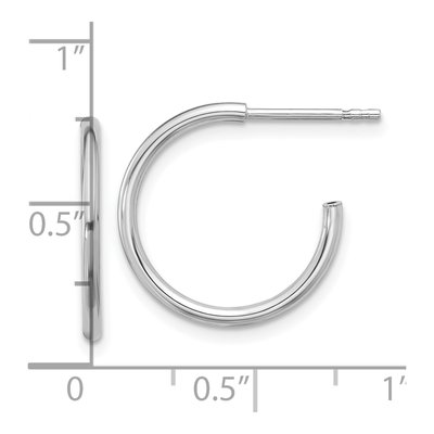 Sterling Silver 18mm C- Hoop Earrings – view 5