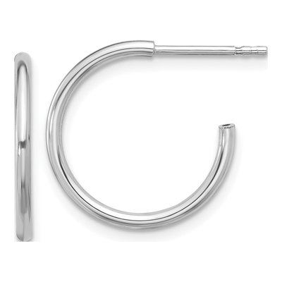 Sterling Silver 18mm C- Hoop Earrings