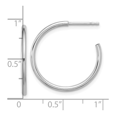 Sterling Silver 23mm C- Hoop Earrings – view 5
