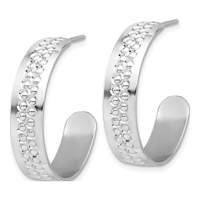 Sterling Silver 28mm C- Hoop Earrings – view 3