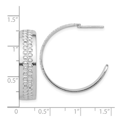 Sterling Silver 28mm C- Hoop Earrings – view 5