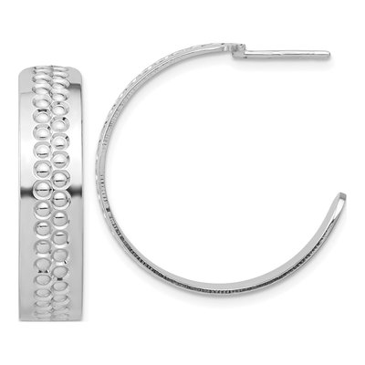 Sterling Silver 28mm C- Hoop Earrings