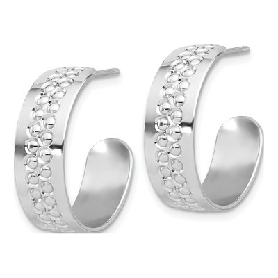 Sterling Silver 22mm C- Hoop Earrings – view 3