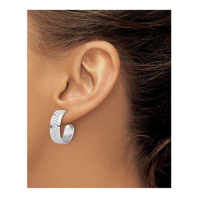Sterling Silver 22mm C- Hoop Earrings – view 4