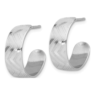 Sterling Silver 19mm C- Hoop Earrings – view 3
