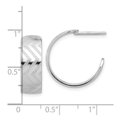 Sterling Silver 19mm C- Hoop Earrings – view 5