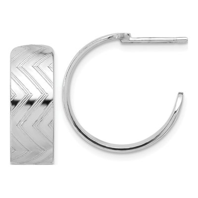 Sterling Silver 19mm C- Hoop Earrings