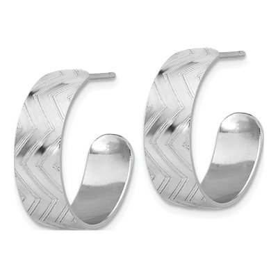 Sterling Silver 22mm C- Hoop Earrings – view 3