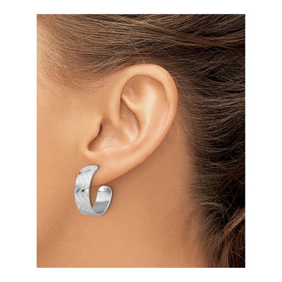 Sterling Silver 22mm C- Hoop Earrings – view 4