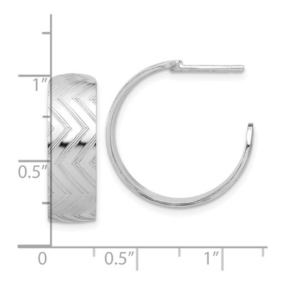 Sterling Silver 22mm C- Hoop Earrings – view 5