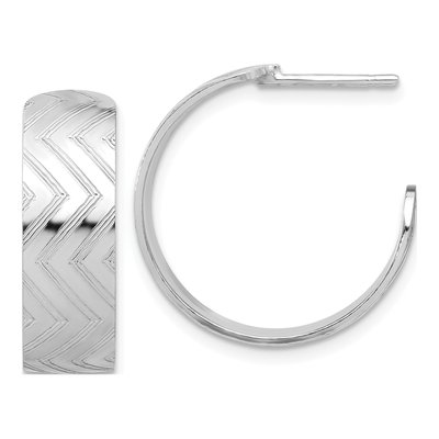 Sterling Silver 22mm C- Hoop Earrings