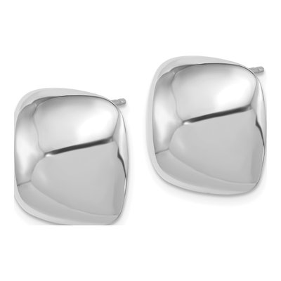 Sterling Silver Square Stud Earrings – view 2