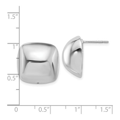 Sterling Silver Square Stud Earrings – view 4