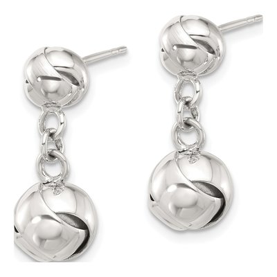 Sterling Silver Knot Dangle Earrings – view 3