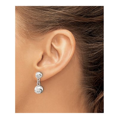 Sterling Silver Knot Dangle Earrings – view 4