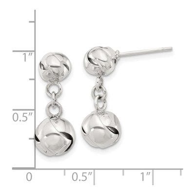 Sterling Silver Knot Dangle Earrings – view 5