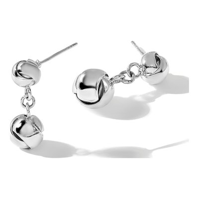 Sterling Silver Knot Dangle Earrings – view 6