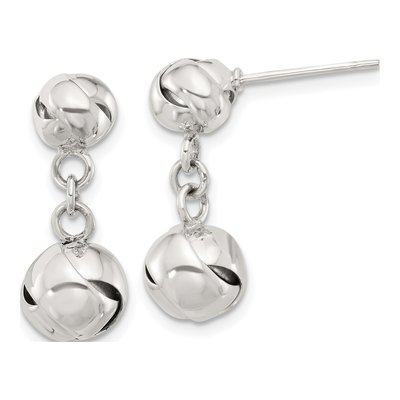 Sterling Silver Knot Dangle Earrings
