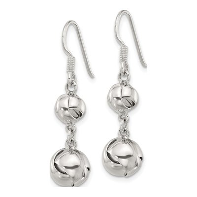 Sterling Silver CZ Knot Dangle Earrings – view 3