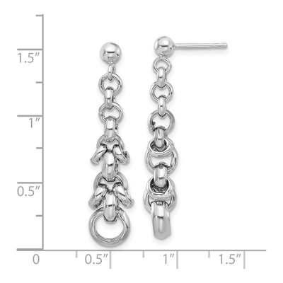 Sterling Silver Link Dangle Earrings – view 4