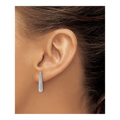 Sterling Silver CZ Teardrop Dangle Earrings – view 4