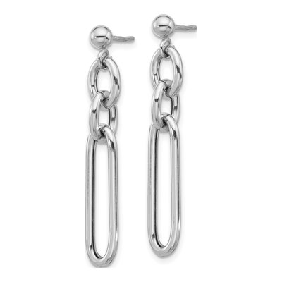 Sterling Silver Paperclip Dangle Earrings – view 3