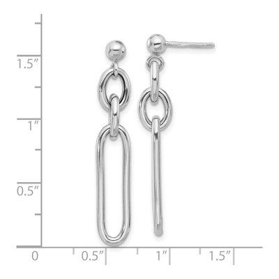 Sterling Silver Paperclip Dangle Earrings – view 5