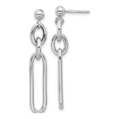 Sterling Silver Paperclip Dangle Earrings