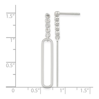 Sterling Silver CZ Dangle Earrings – view 5