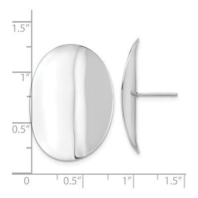 Sterling Silver Concave Disc Stud Earrings – view 5