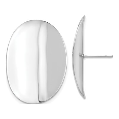 Sterling Silver Concave Disc Stud Earrings