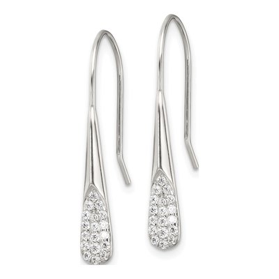 Sterling Silver CZ Threader Earrings – view 3